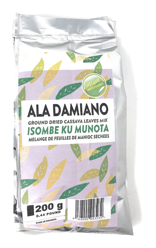 Ala Damiano Ground Dried Cassava Leaves Mix – 200g 🌿 | Traditional African Superfood & Rich Flavor