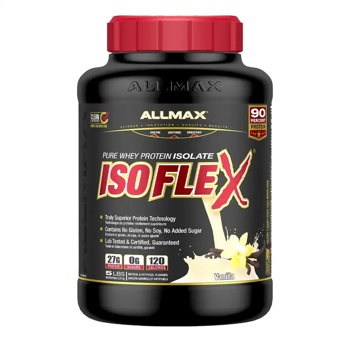 Allmax ISOFlex 100% Whey Protein Isolate – Vanilla | 5 lb