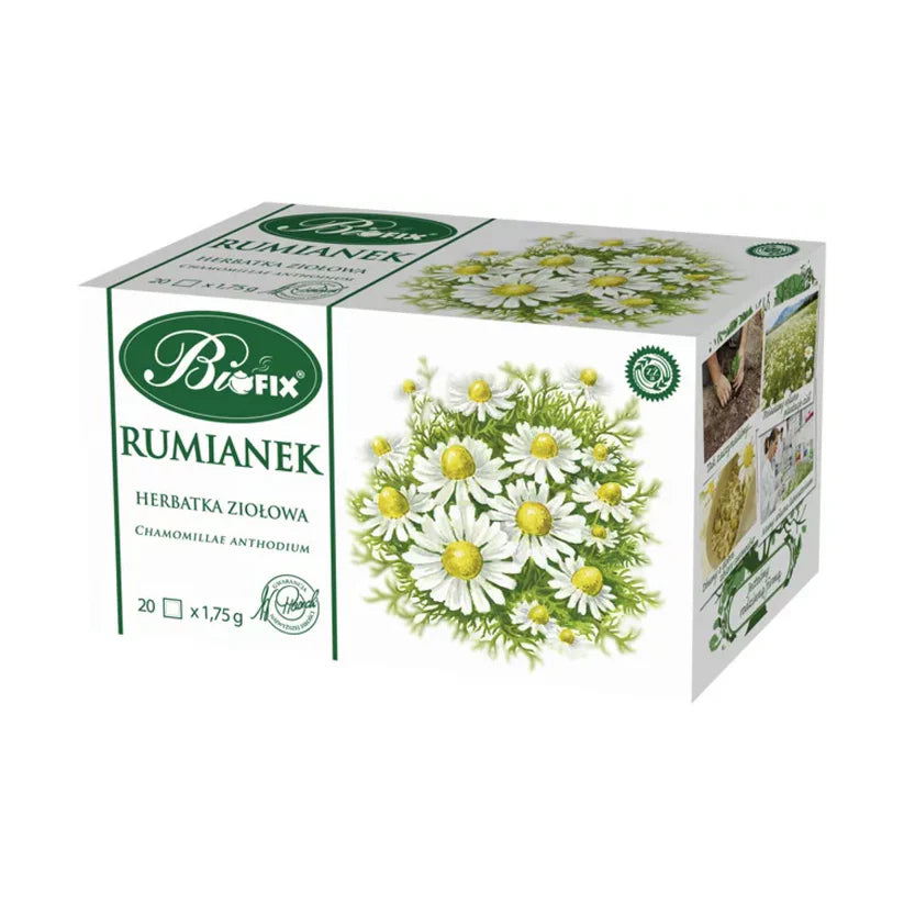 Biofix Chamomile Tea – 20 Tea Bags 🌼🌿 | Relaxation, Sleep Support & Herbal Wellness (Poland)