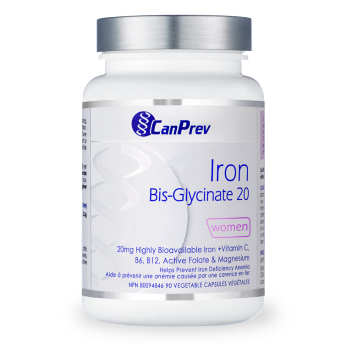 CanPrev Iron Bis-Glycinate 20 Women – 90 Veggie Caps