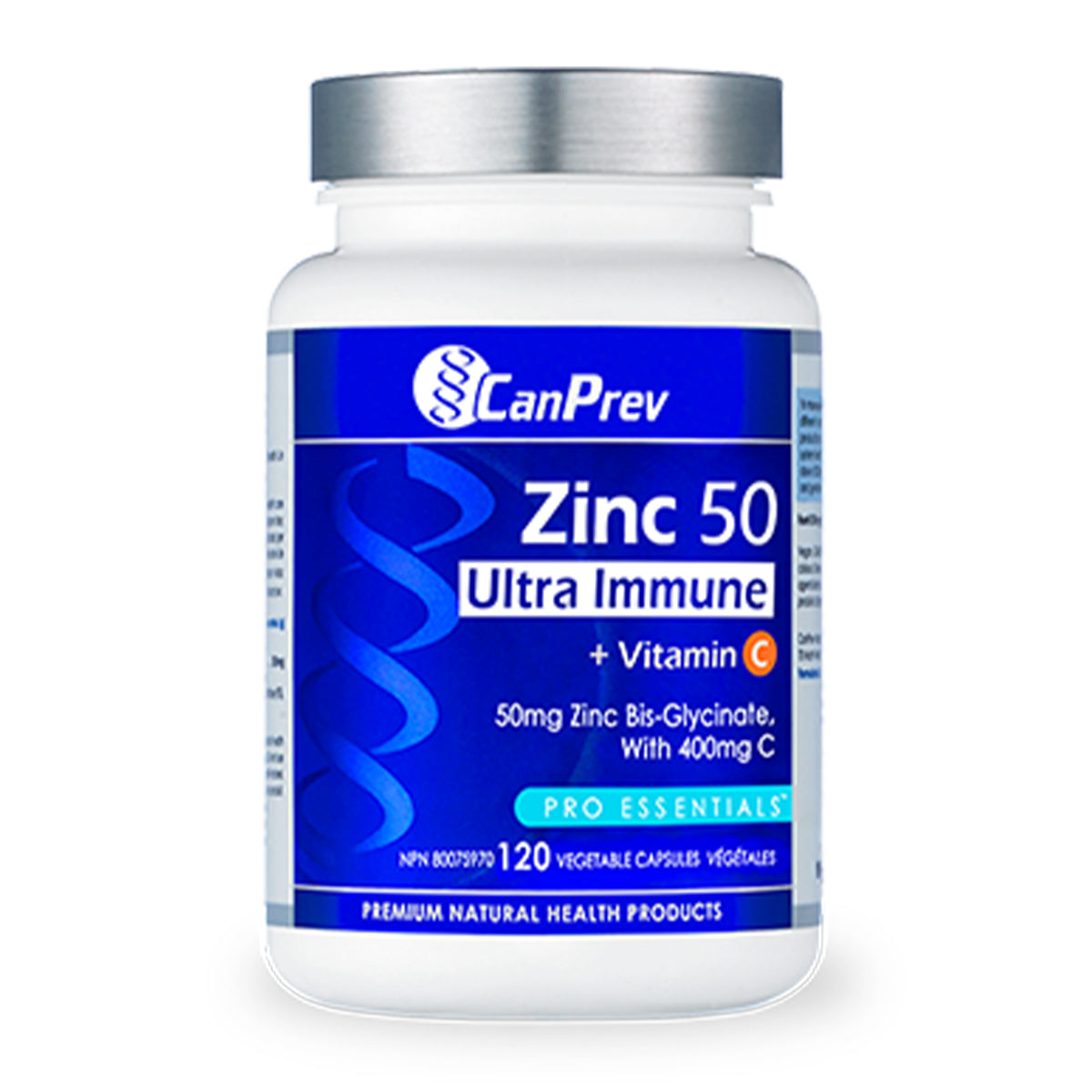 CanPrev Zinc 50 Ultra Immune + Vitamin C – 120 Veggie Caps