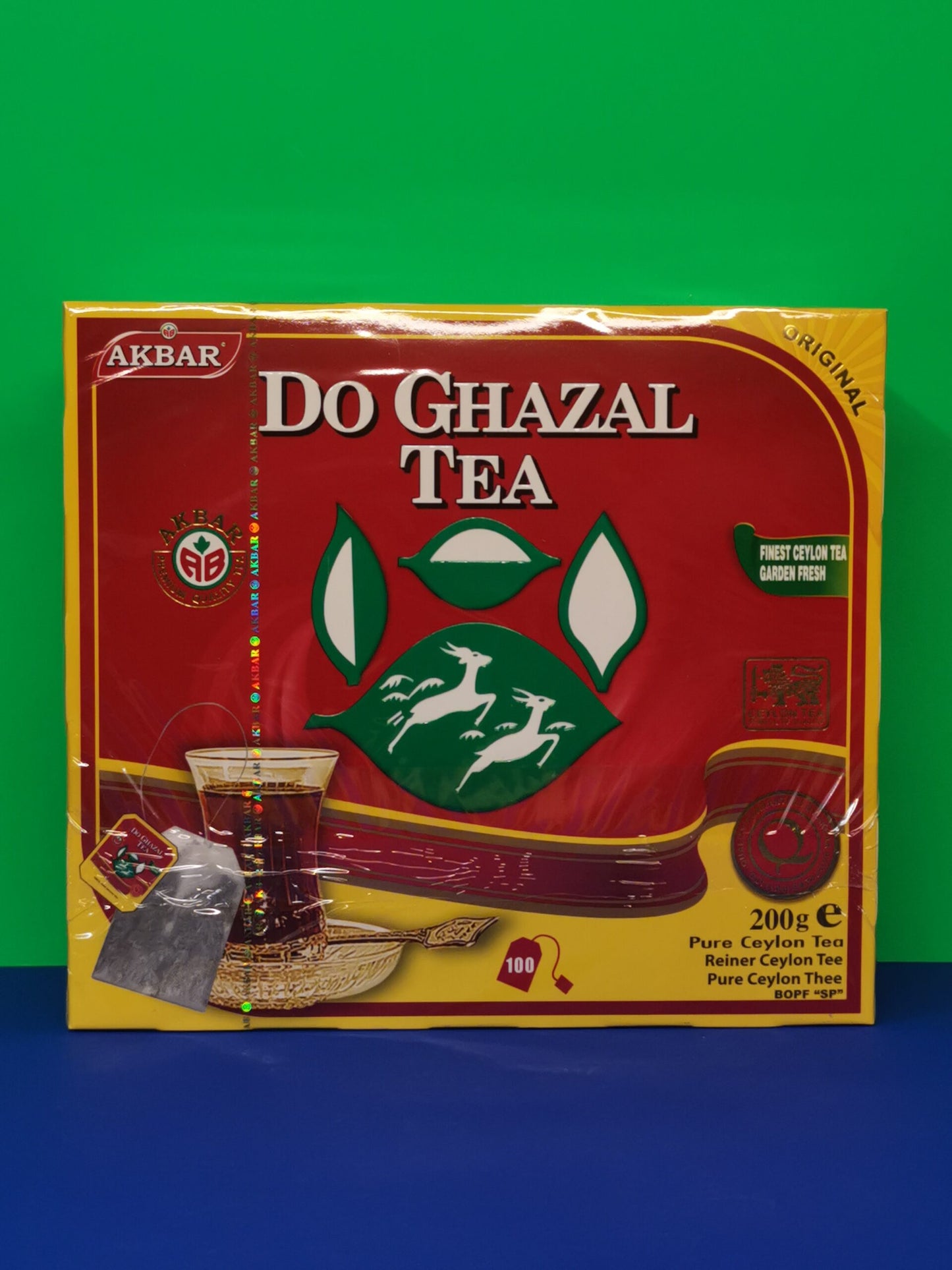 AKBAR Do Ghazal Pure Ceylon Tea – 100 Tea Bags (200g)