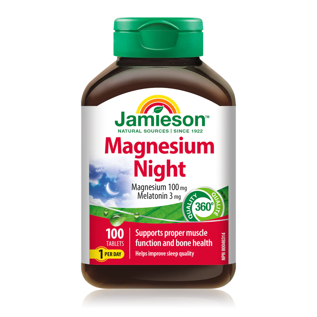 Jamieson Magnesium Night 100 mg – 100 Caplets