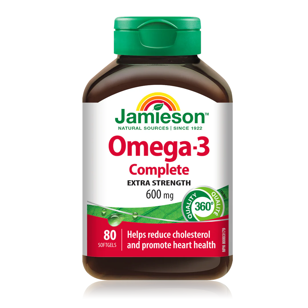 Jamieson Omega-3 Complete 600 mg – 80 Softgels