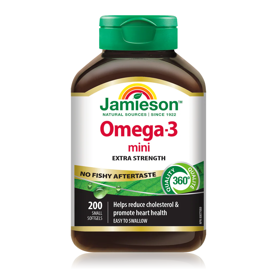 Jamieson Omega-3 Mini No Fishy Aftertaste – 200 Softgels