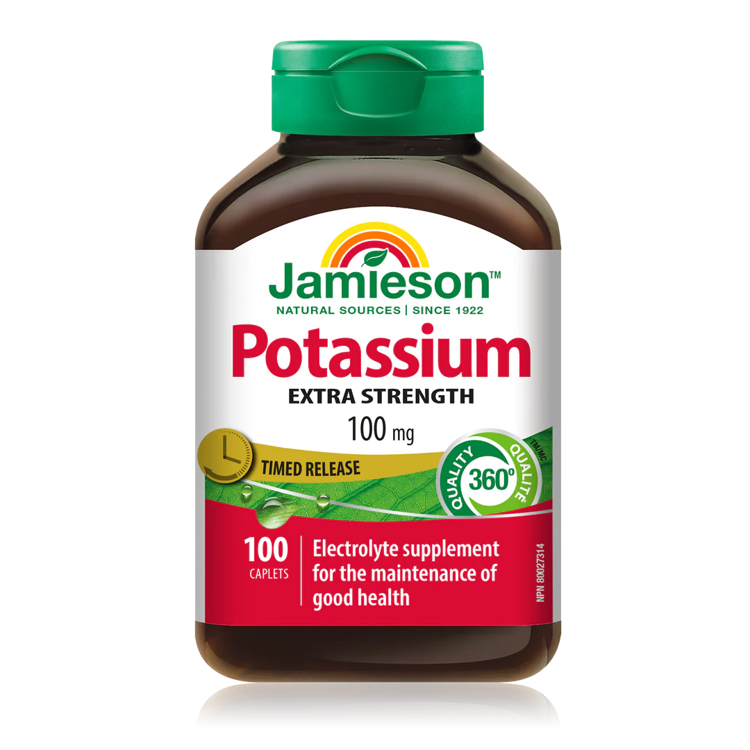 Jamieson Potassium 100 mg TR – 100 Caplets