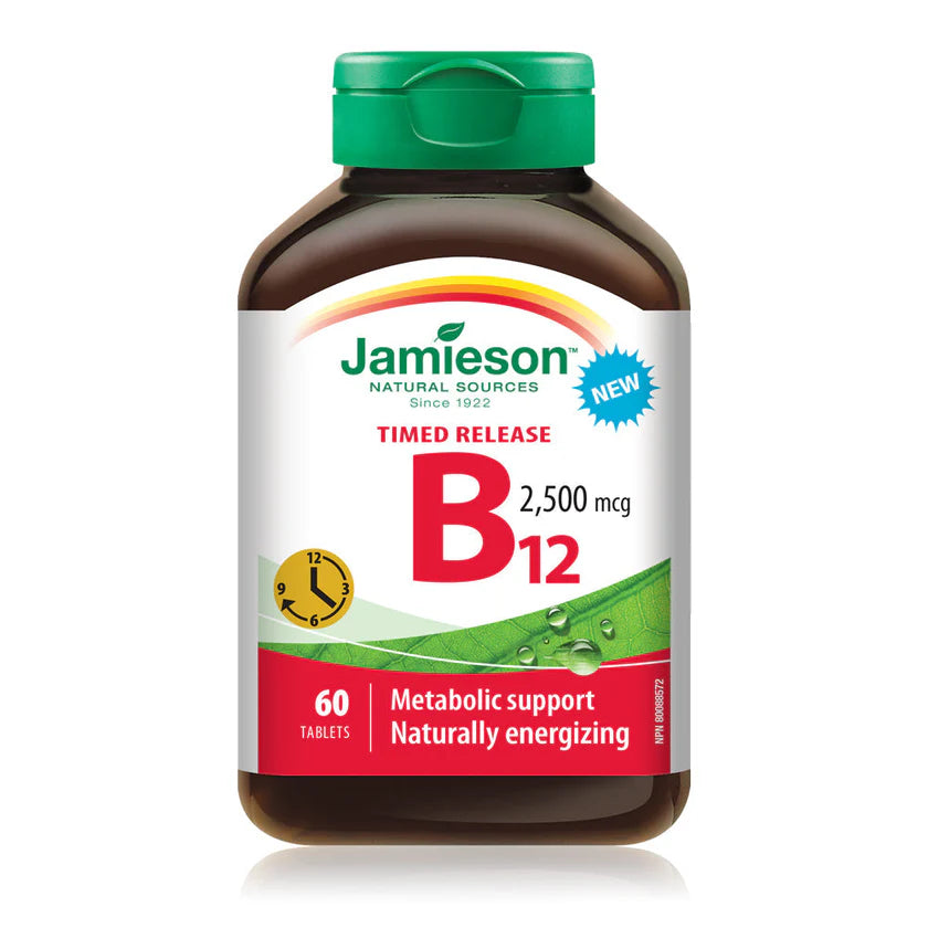 Jamieson Vitamin B12 2500 mcg Timed Release – 60 Caplets