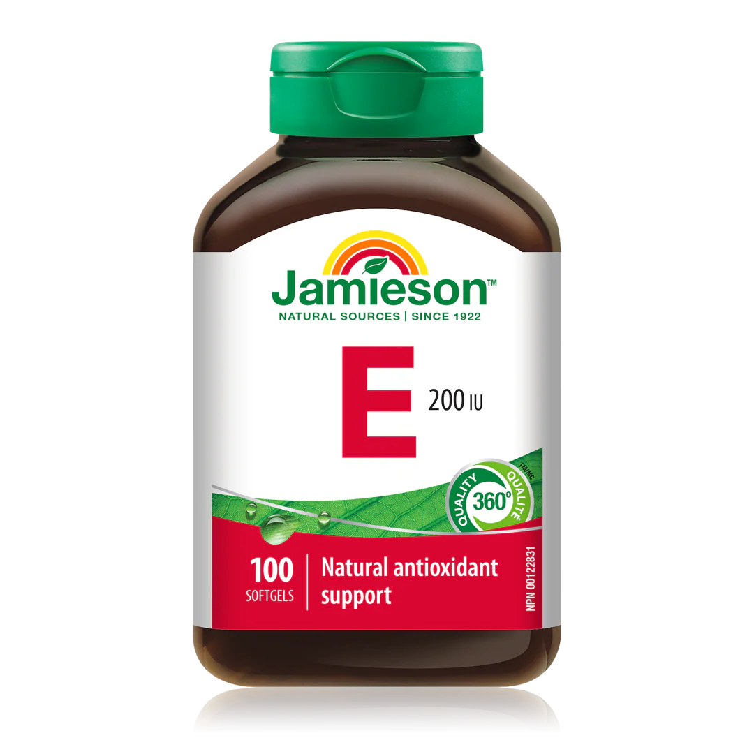 Jamieson Vitamin E 200 IU – 100 Caplets