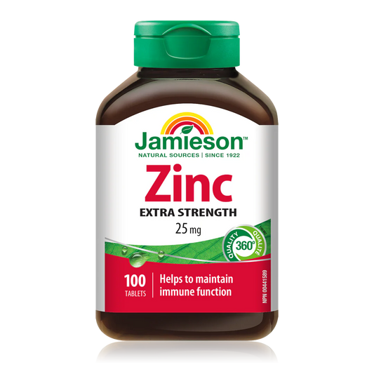 Jamieson Zinc 25 mg – 100 Caplets