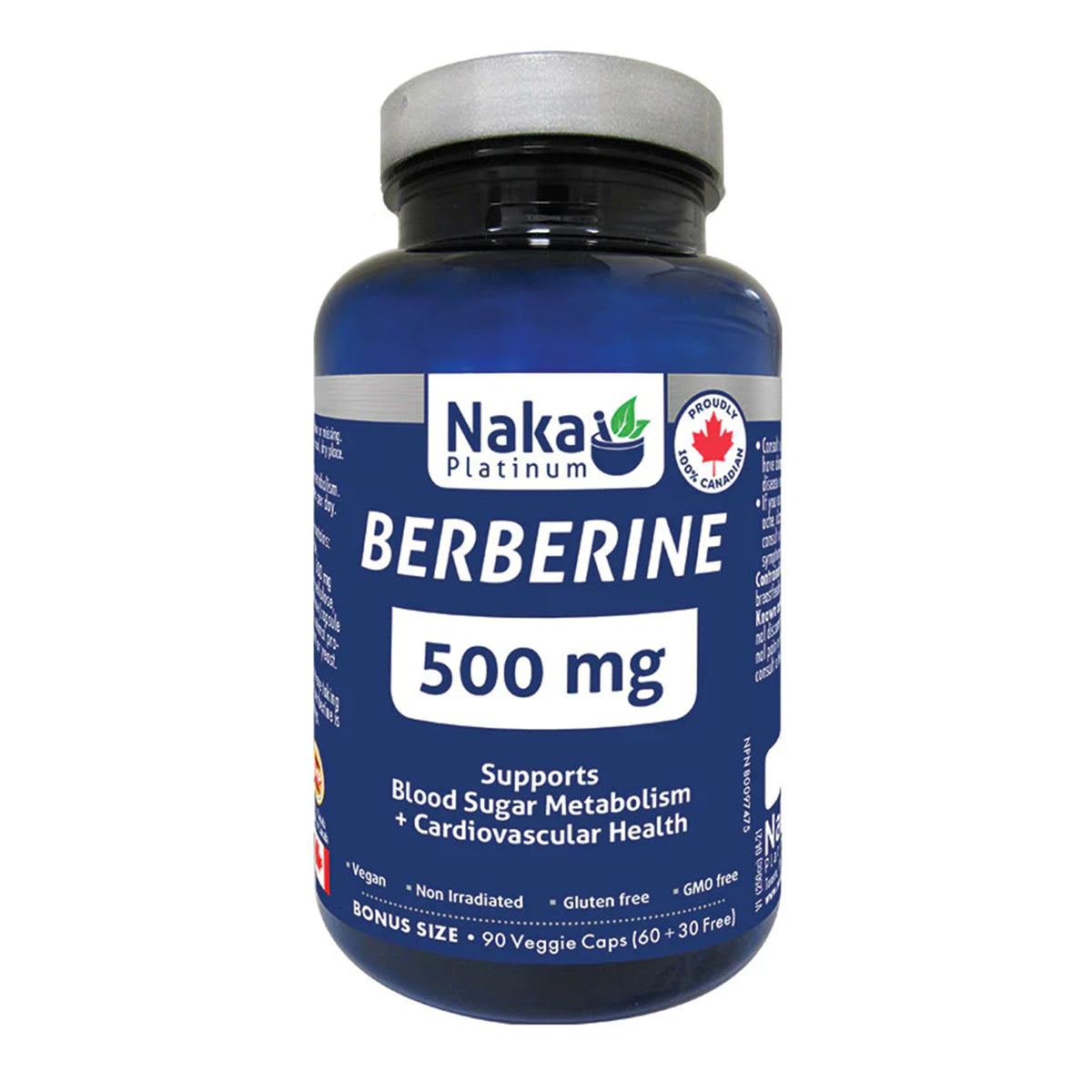 Naka Platinum Berberine 500mg – 60+30 Veggie Caps