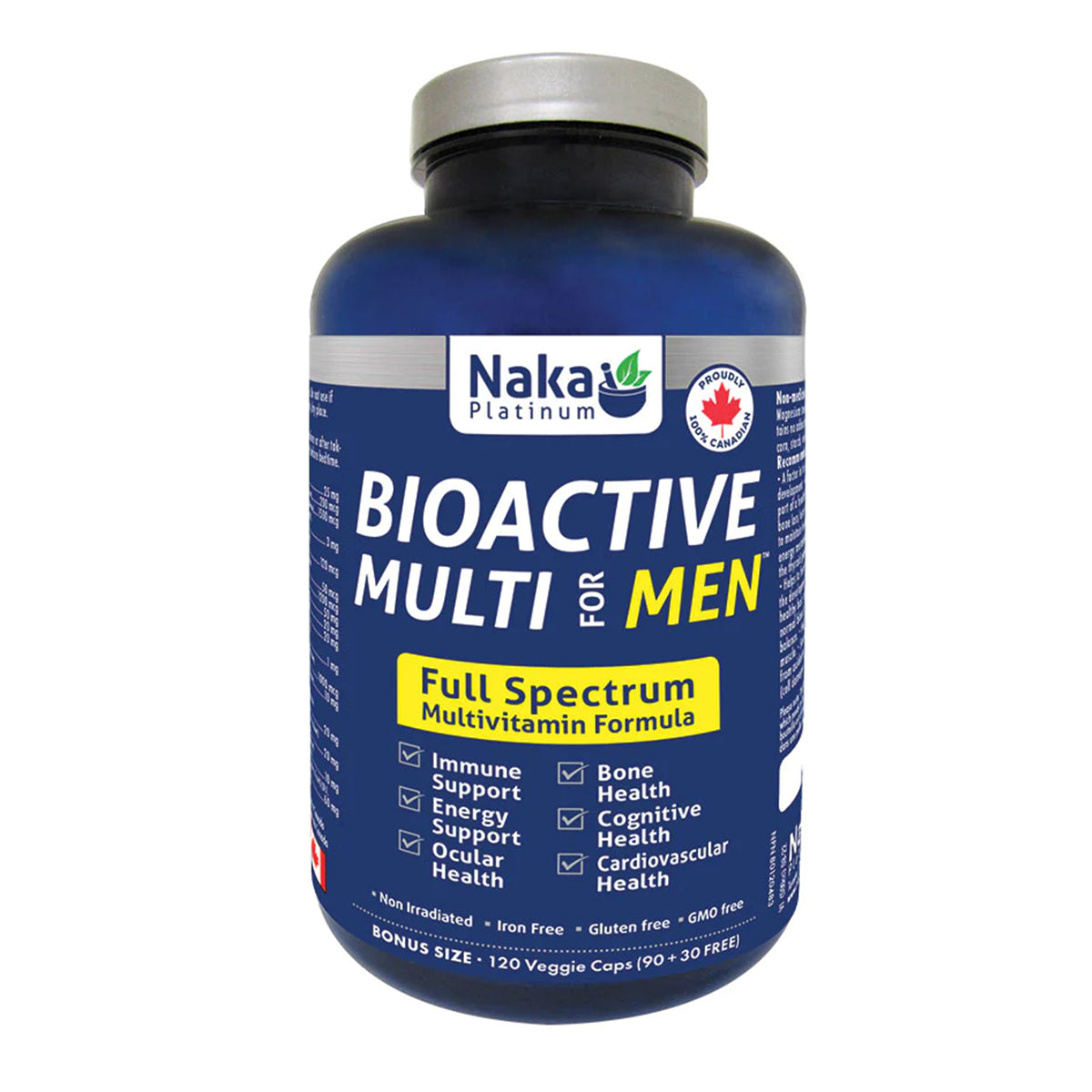 Naka Platinum BioActive Multi for Men – 90 + 30 Veggie Caps