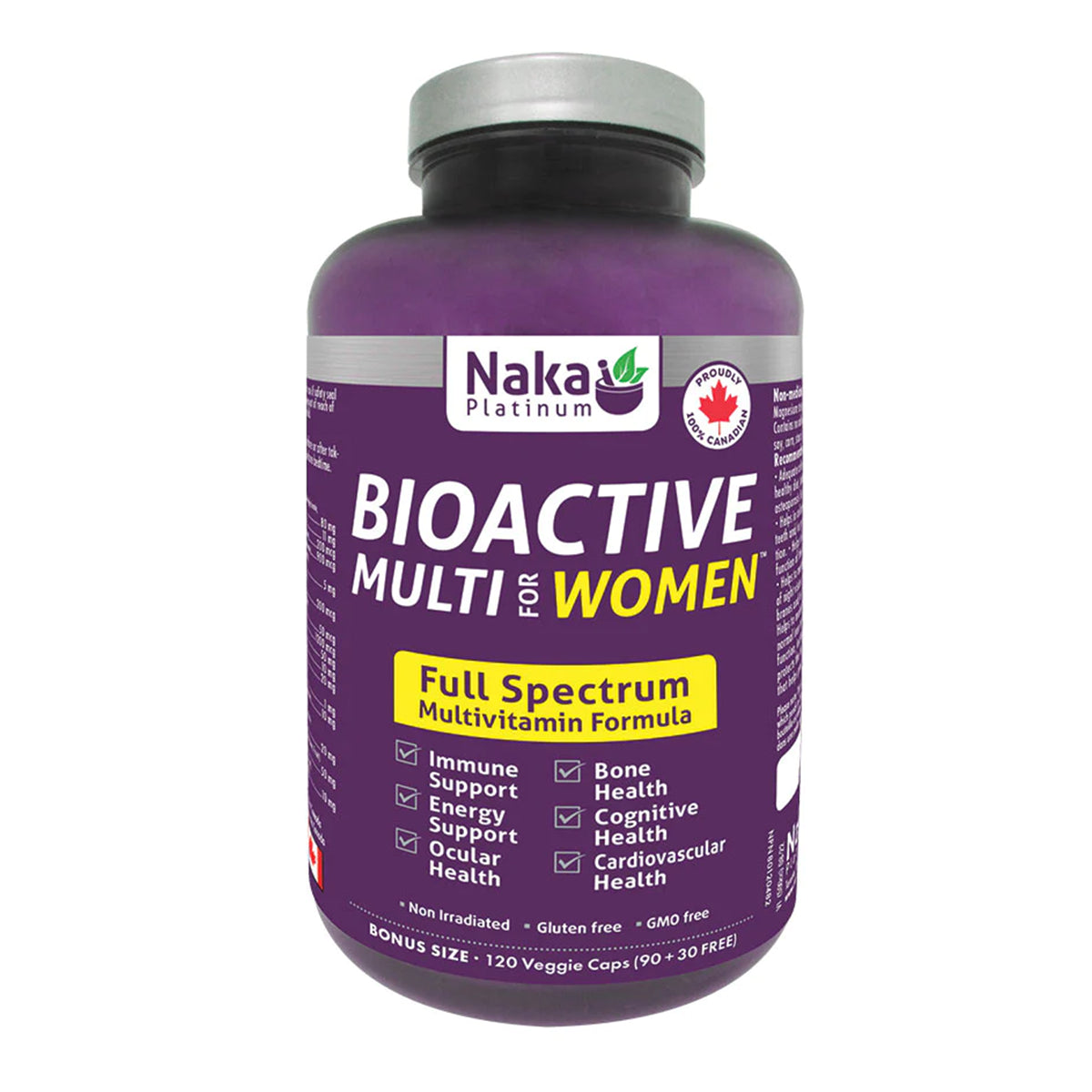Naka Platinum BioActive Multi for Women Full Spectrum – 90 + 30 Veggie Caps