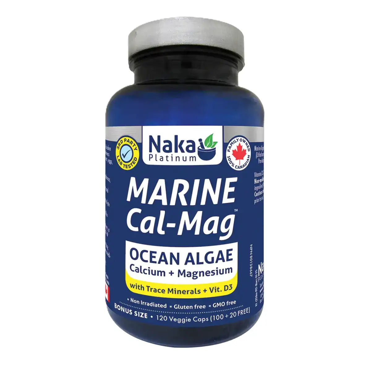 Naka Platinum Marine Cal-Mag – 120 Veggie Caps