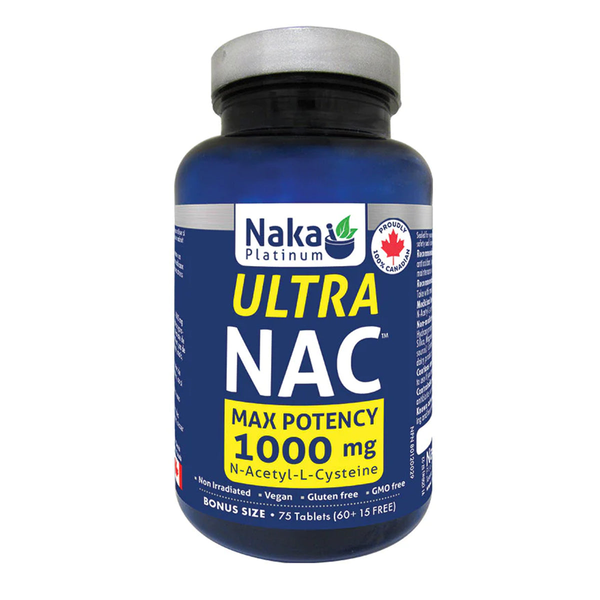 Naka Platinum Ultra NAC 1000mg – 75 Tablets