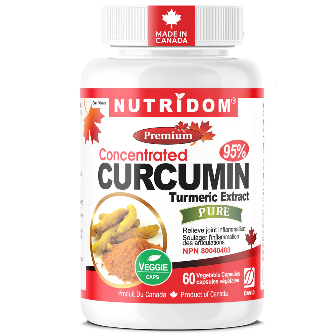 Nutridom Concentrated Curcumin – 60 Capsules