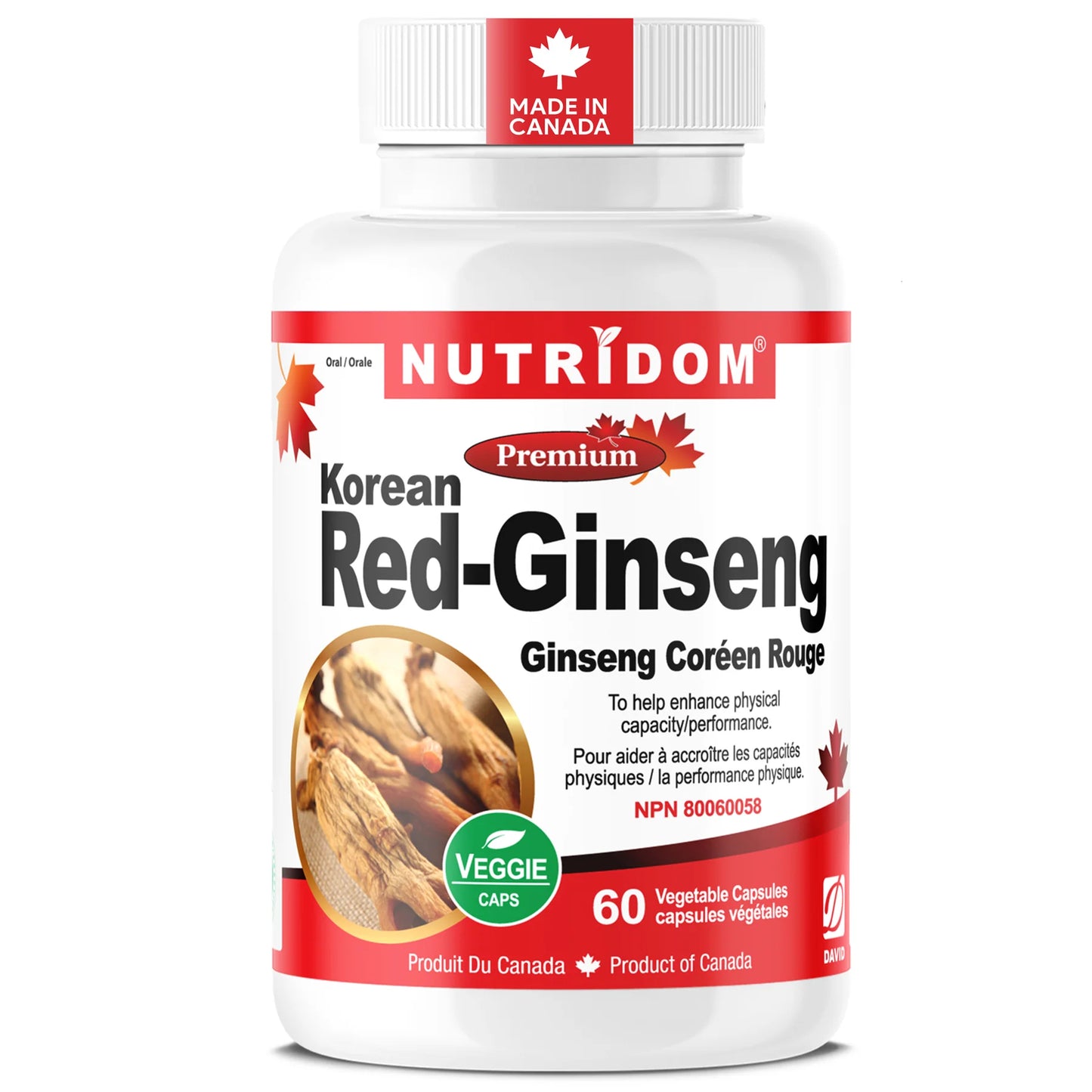 Nutridom Korean Red Ginseng – 60 Capsules