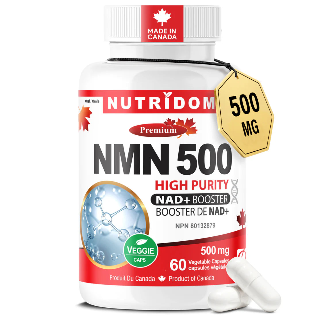 Nutridom NMN 500mg – 60 Capsules