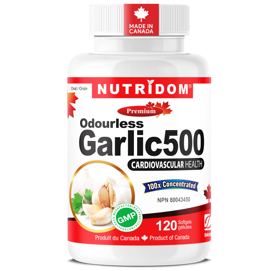 Nutridom Odourless Garlic – 120 Softgels