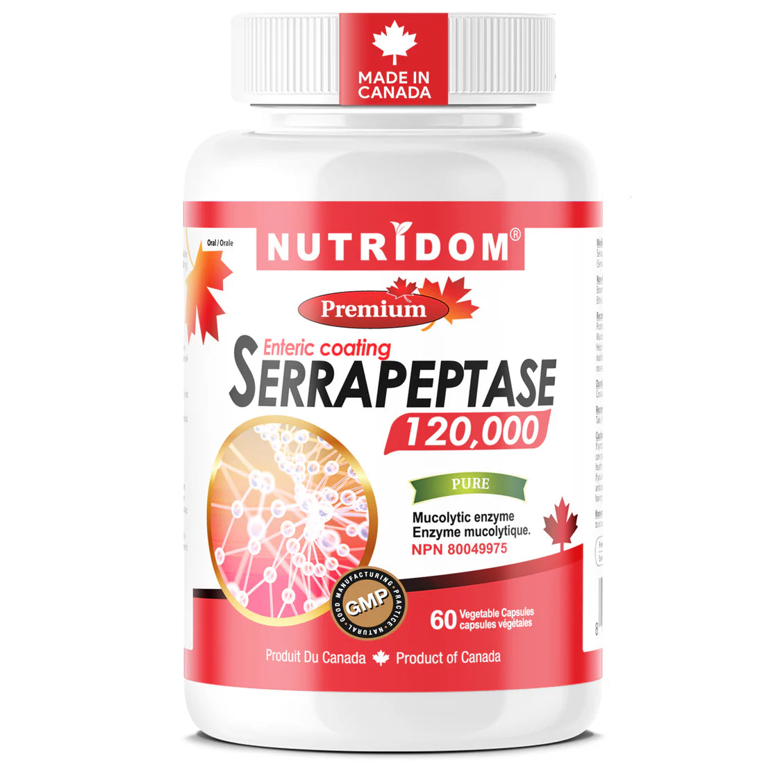 Nutridom Serrapeptase – 60 Capsules
