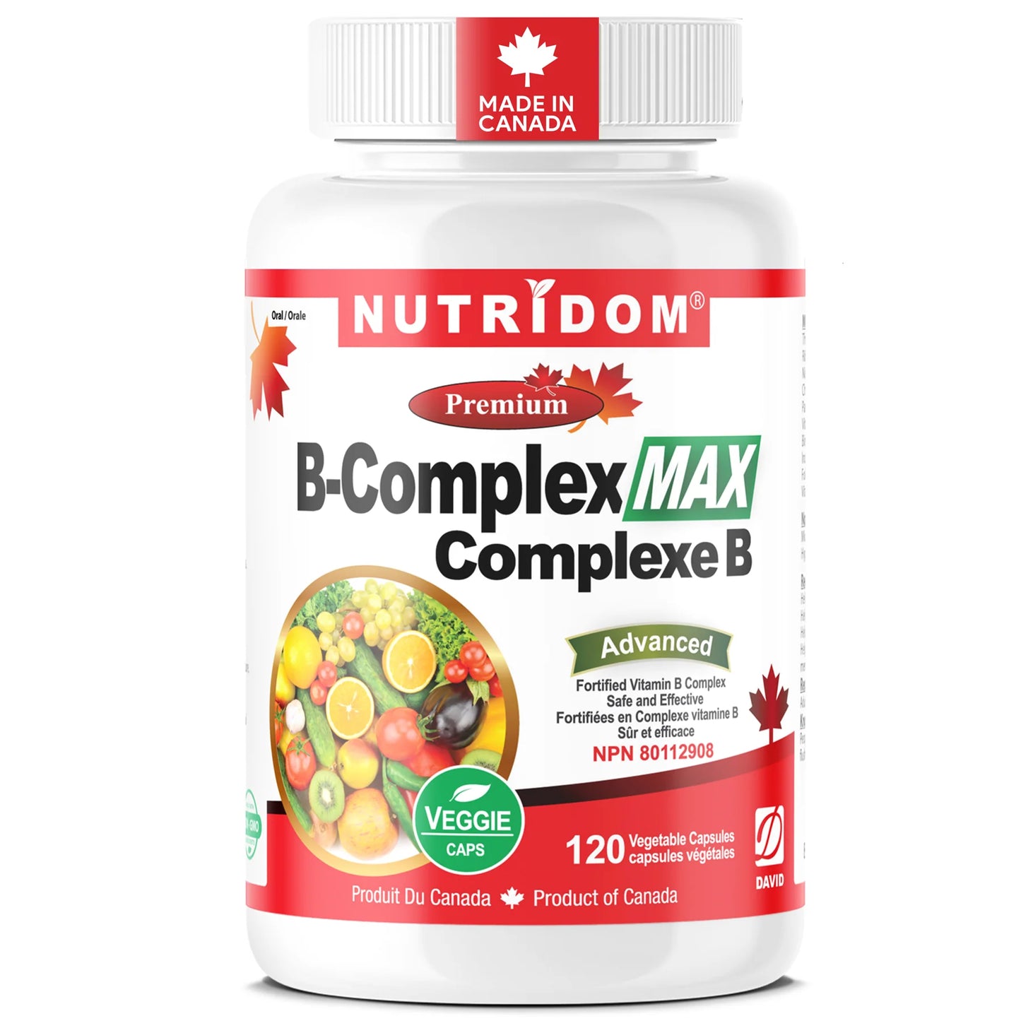 Nutridom Vitamin B Complex MAX – 120 Vcaps