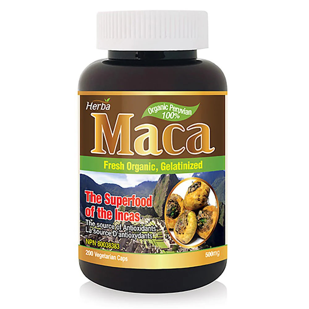 Herba Organic Peruvian Maca Capsules – 500 mg | 200 Capsules