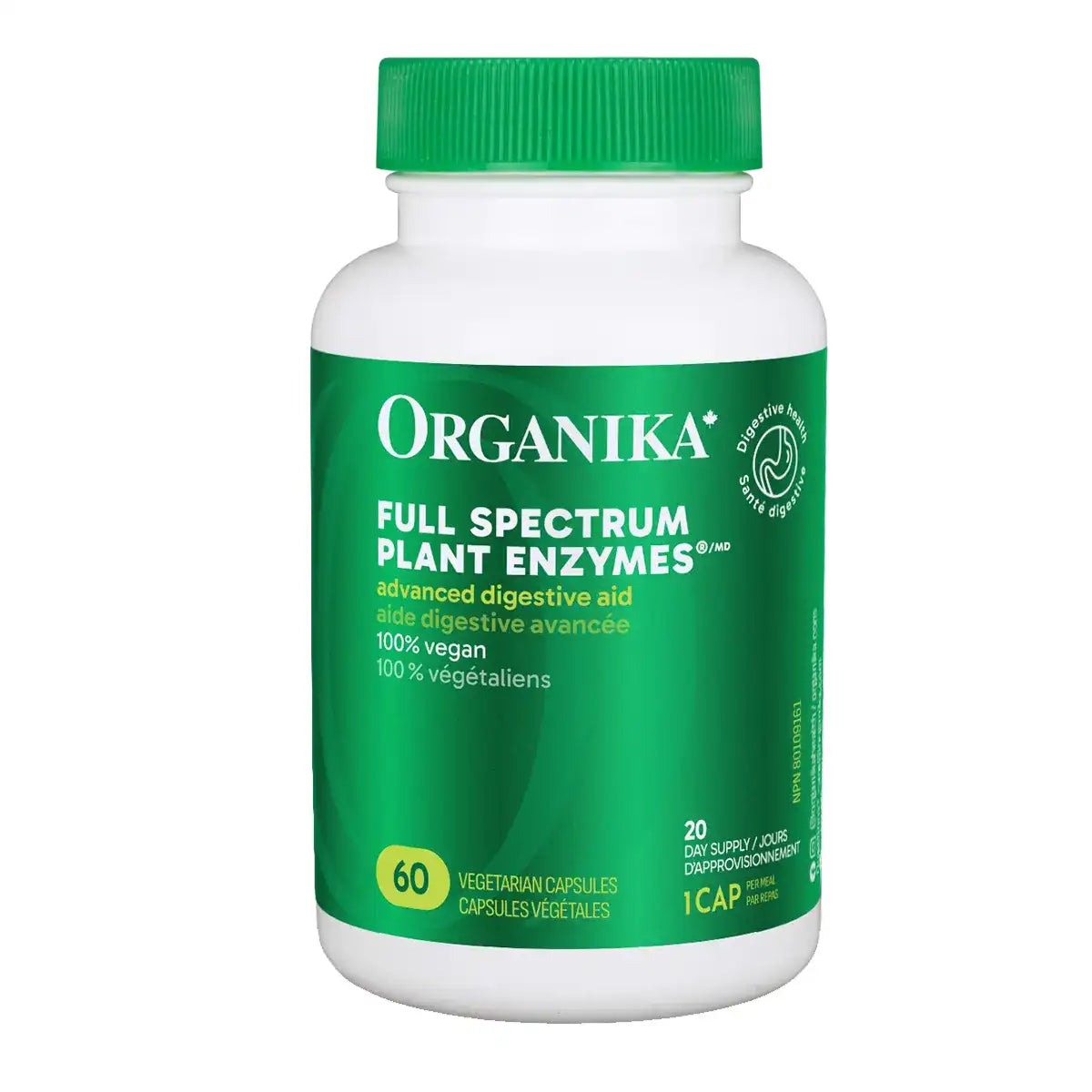 Organika Full Spectrum Plant Enzymes – 60 Veggie Caps
