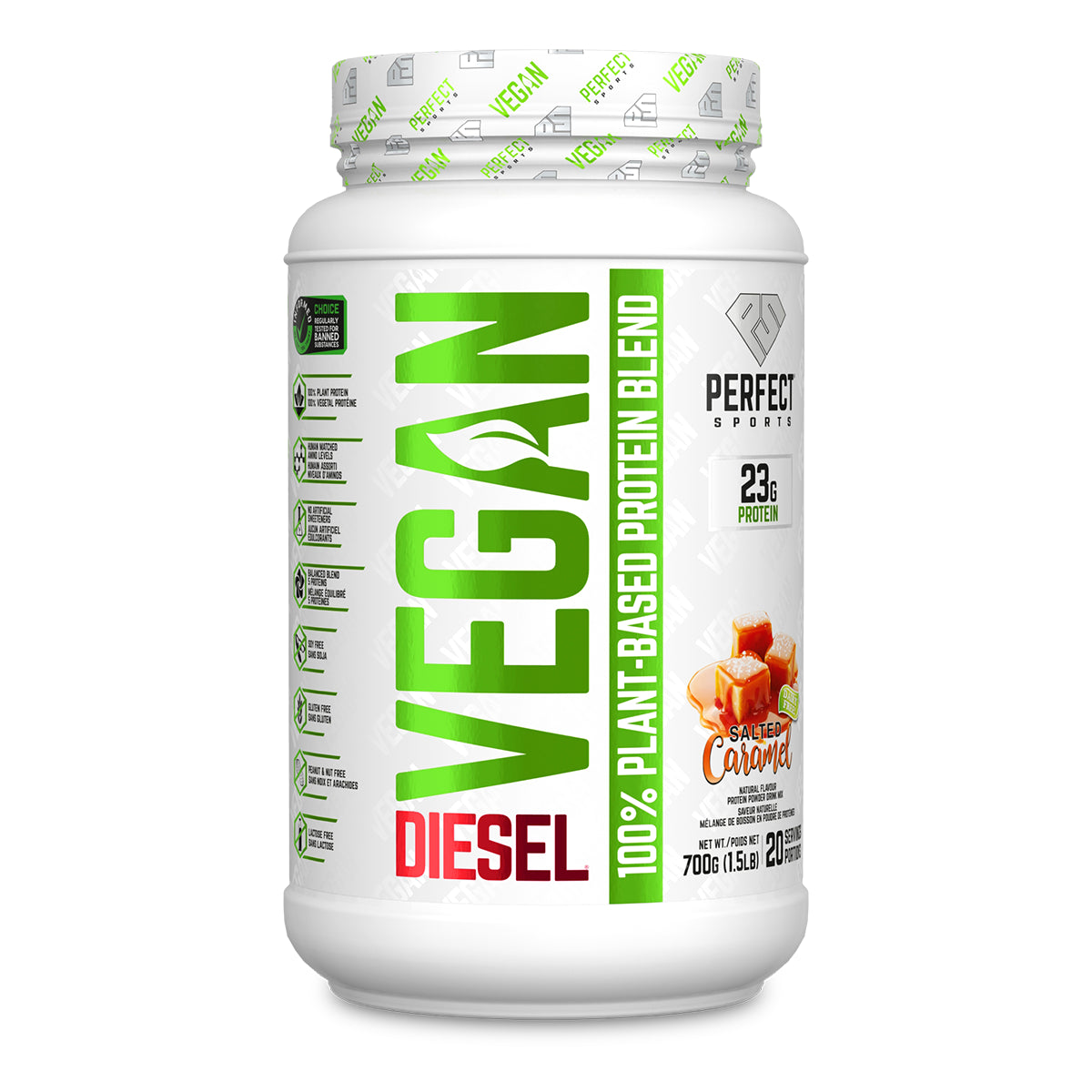 Perfect Sports DIESEL Vegan Protein – 700g | Salted Caramel