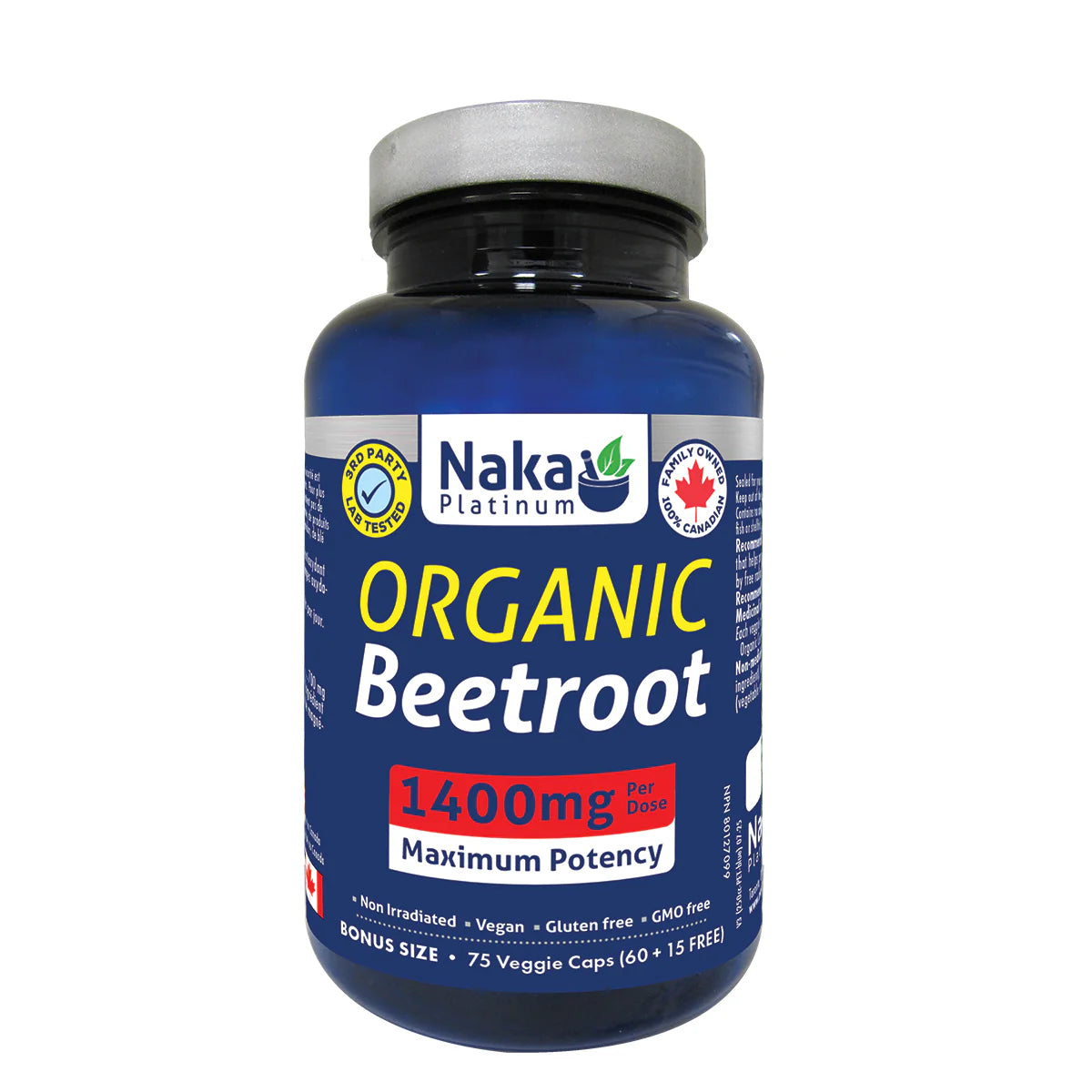 Platinum Naka Organic Beetroot – 75 Capsules