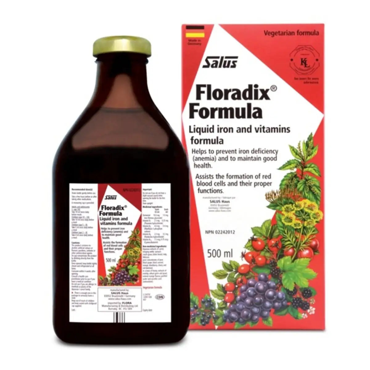 Salus Floradix Formula (LIQUID IRON) – 500mL
