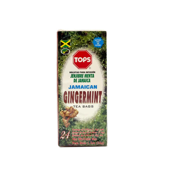 Tops Jamaican Gingermint Tea – 24 Tea Bags 🌿 | Digestion, Immunity & Refreshing Herbal Support