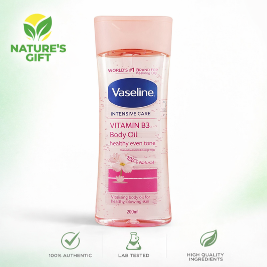 DUBAI EXCLUSIVE Vaseline Intensive Care Vitamin B3 Body Oil – Rose Gel (200ml)