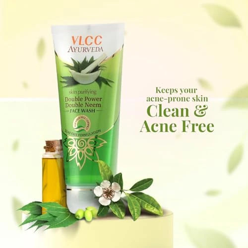 VLCC Ayurveda Double Power Double Neem Face Wash – 100 mL