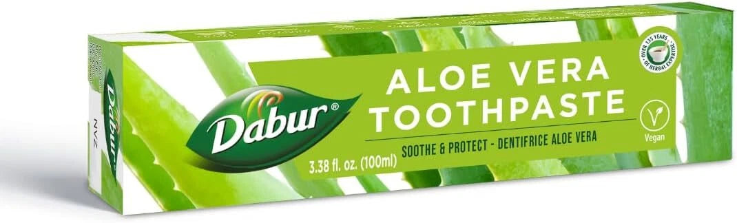 Dabur Aloe Vera Toothpaste – 100ml (3.38 fl. oz) 🌿 | Natural Gum Care & Fresh Breath