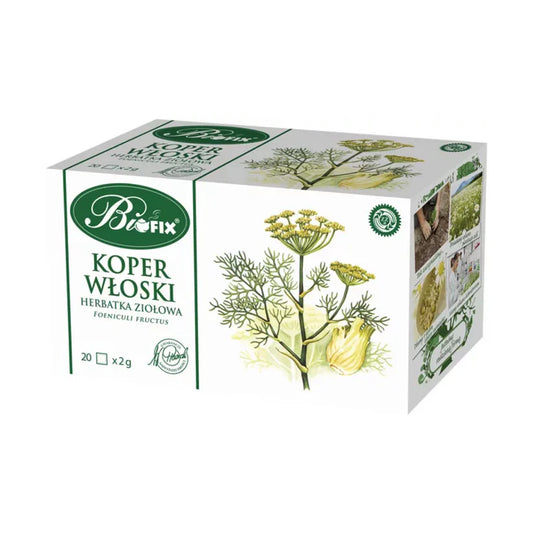 Biofix Fennel Tea – 20 Tea Bags 🌿 | Digestion, Bloating Relief & Herbal Wellness (Poland)