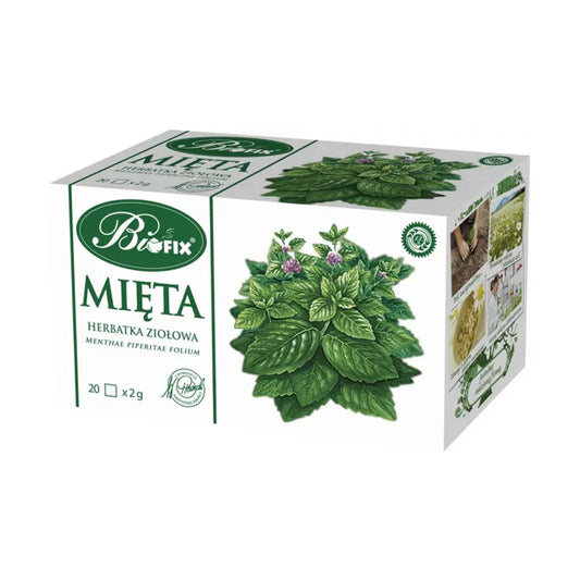 Biofix Peppermint Tea – 20 Tea Bags 🌿 | Digestive Support, Bloating Relief & Refreshing Herbal Tea (Poland)