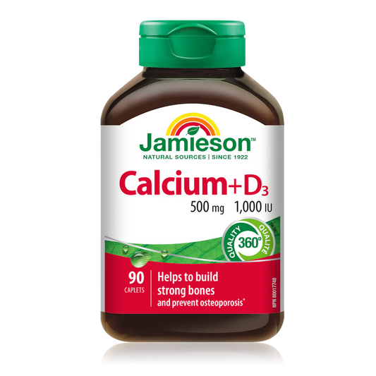 Jamieson Calcium 500 mg & Vitamin D3 1000 IU – 90 Caplets