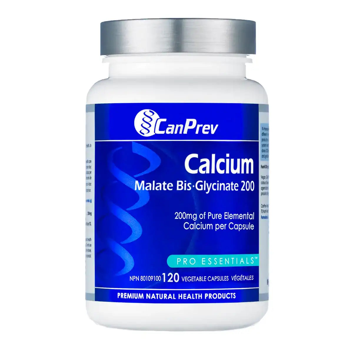 CanPrev Calcium Malate Bis-Glycinate 200 – 120 Veggie Capsules