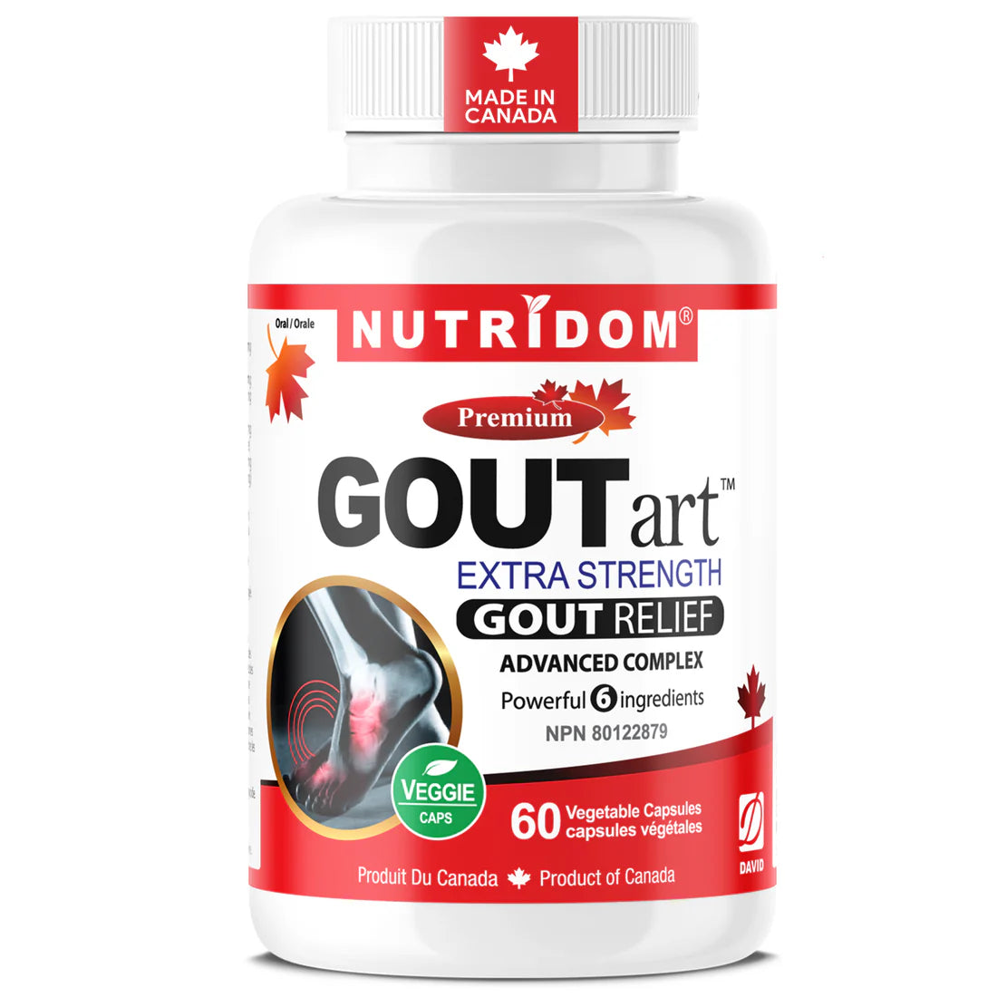 Nutridom GOUTart Extra Strength – 60 Capsules