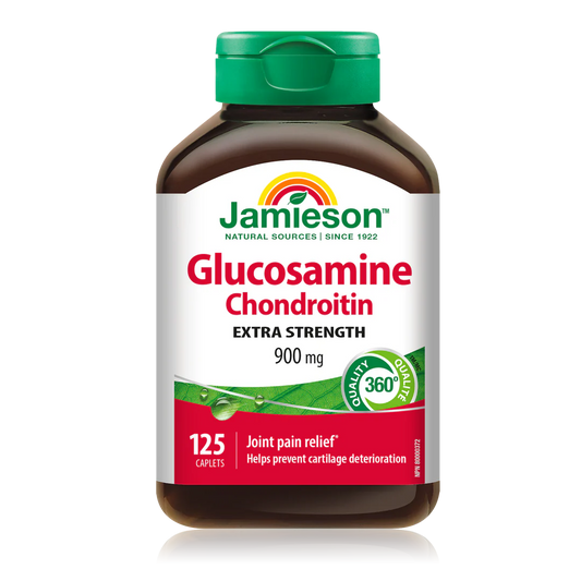 Jamieson Glucosamine + Chondroitin 900 mg Extra Strength – 125 Caplets