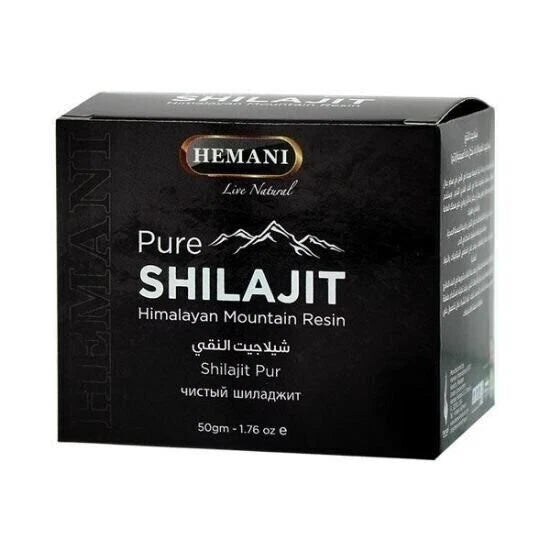Hemani Pure Shilajit Himalayan Resin 50g – 50% Fulvic Acid ⛰️ | Premium Mineral Resin for Energy, Vitality & Wellness