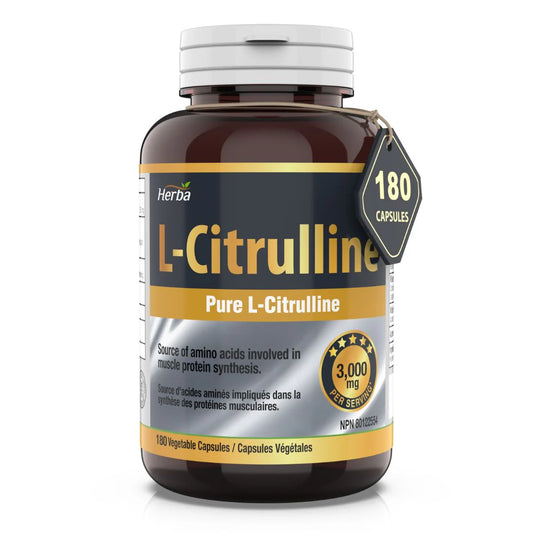 Herba L-Citrulline Supplement – 750 mg | 180 Vegetable Capsules