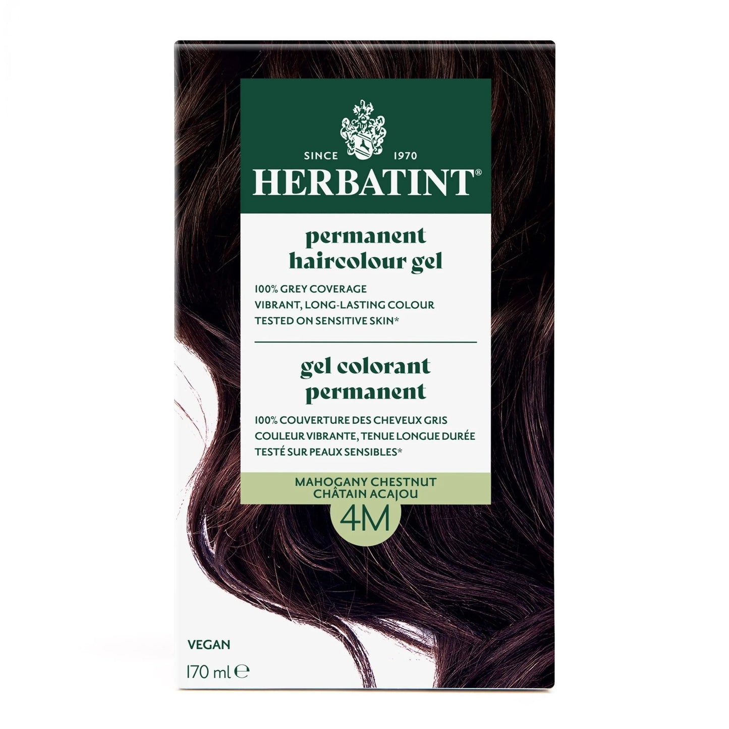 Herbatint Permanent Hair Color Gel – 4M Mahogany Chestnut 170 mL