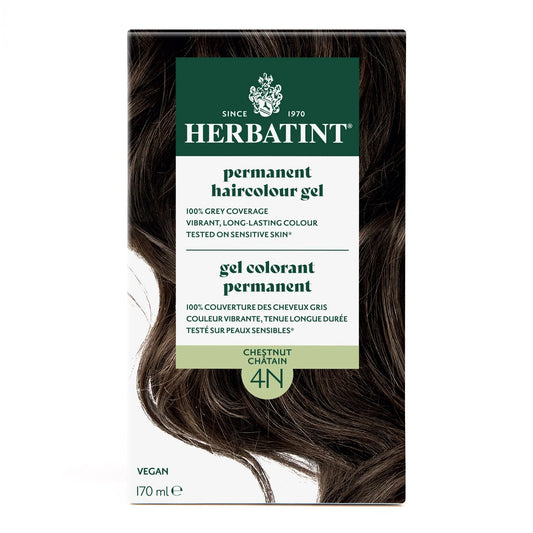Herbatint Permanent Hair Color Gel 4N Chestnut – 170 mL