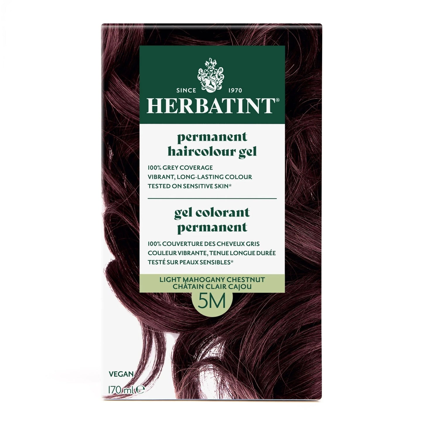 Herbatint Permanent Hair Color Gel – 5M Light Mahogany Chestnut 170 mL