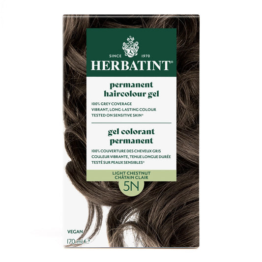 Herbatint Permanent Hair Color Gel 5N Light Chestnut – 170 mL