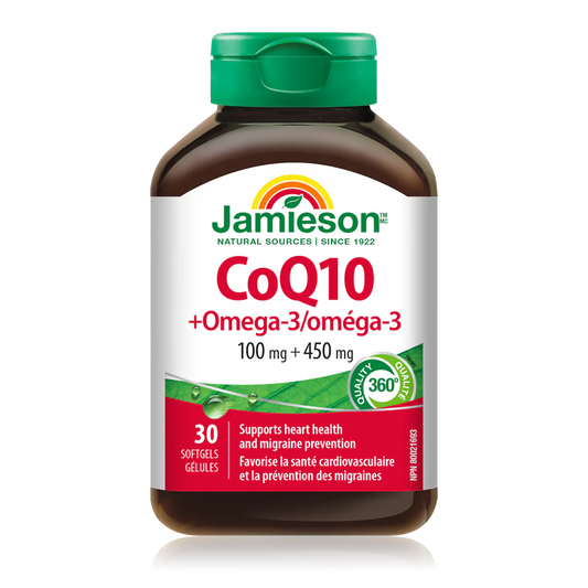 Jamieson Co-Q10 100 mg + Omega-3 450 mg – 30 Softgels