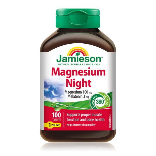 Jamieson Magnesium Night 100 mg – 100 Caplets