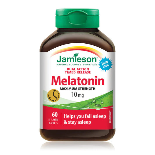 Jamieson Melatonin 10 mg Timed Release – 60 Caplets