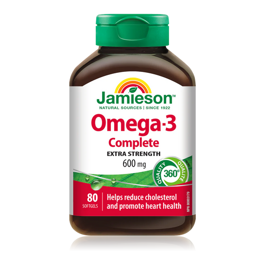 Jamieson Omega-3 Complete 600 mg – 80 Softgels