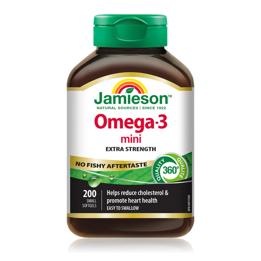 Jamieson Omega-3 Mini No Fishy Aftertaste – 200 Softgels